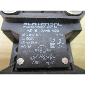 Schmersal AZ 16-12zvrk-M20 Safety Switch AZ1612zvrkM20 (Pack of 3) - Used
