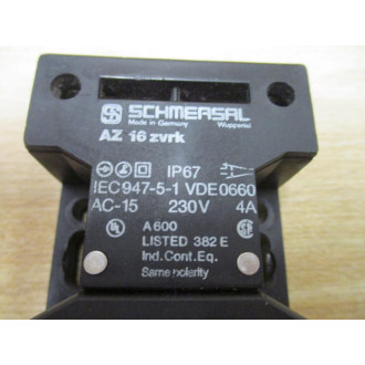 Schmersal AZ 16 ZVRK Safety Interlock Switch  AZ16ZVRK - Used