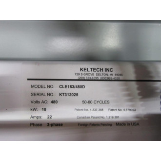 Keltech CLE183480D Eyewash Tankless Water Heater CLE183480D - New No Box