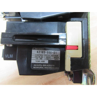 Allen Bradley 509-BOD Starter 509B0D W42185-800-01 Ser B - Used