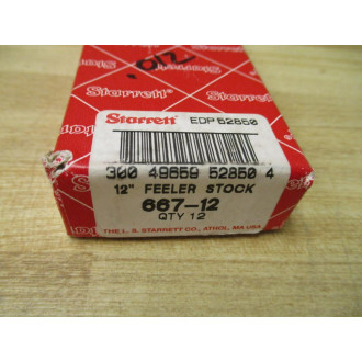 Starrett 667-12 Feeler Stock EDP52850 (Pack of 9)