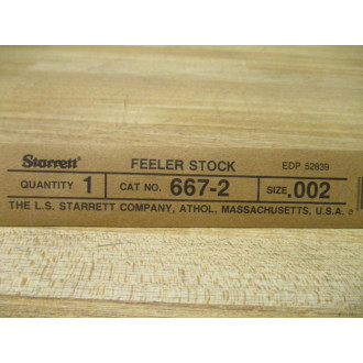 Starrett 667-2 Feeler Stock EDP52839 (Pack of 8)
