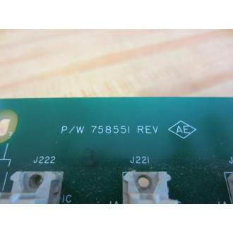758551 PW Board w3 Metal Hood Type Connectors - Used
