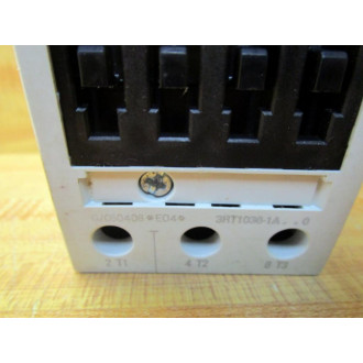 Siemens 3RT1036-1AR60 Contactor 3RT1036-1A.0 WO BottomFront Faceplate - Used
