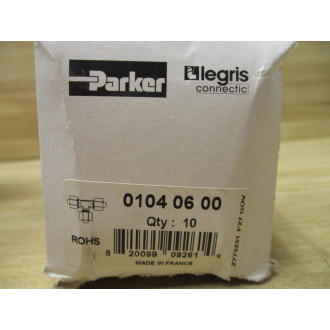 ParkerLegris 0104 06 00 Equal Tee 01040600 (Pack of 11)