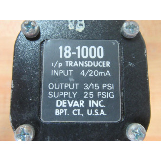 Devar 18-1000 Bellofram IP Transducer 181000 - New No Box