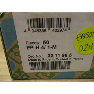Phoenix Contact PP-H 41-M Terminal Plug 3211965 (Pack of 43)