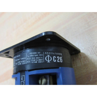 Kraus & Naimer C26 Rotary Switch CSA C22.2-14 - New No Box
