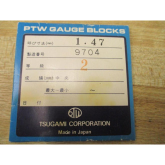 Tsugami 9704 PTW Gauge Block