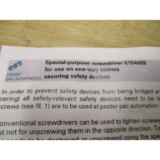 Pester S154669 Special-Purpose Screwdriver