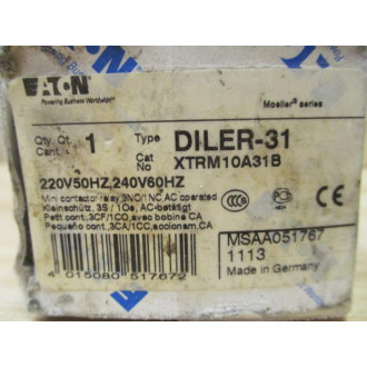 Eaton XTRM10A31B Mini Contactor Relay