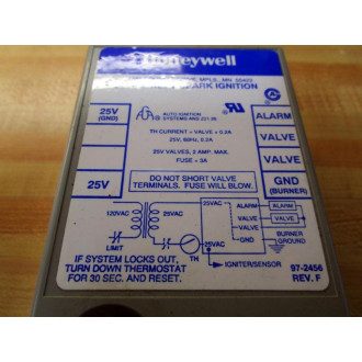 Honeywell S87B Direct Spark Ignition 97-2456 Rev. F - New No Box