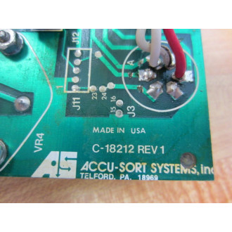 Accu-Sort C-18212 Circuit Board C18212 - Used