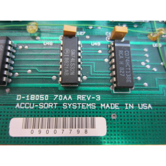 Accu-Sort D-18050 Circuit Board wDisplay D18050 70AA - Used