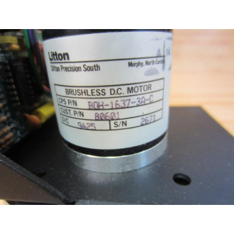 Litton BOH-1637-3A-C Brushless DC Motor+PC Bd Assy BOH16373AC - Used