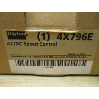 Dayton 4X796E Motor Speed Control