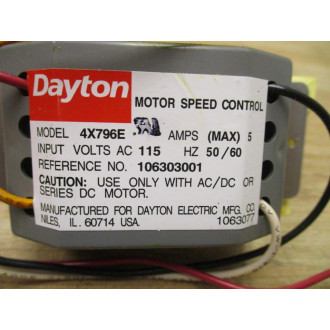 Dayton 4X796E Motor Speed Control