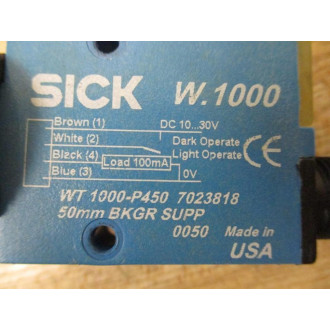 Sick WT 1000-P450 Photoelectric Proximity Sensor WT1000P450 - New No Box