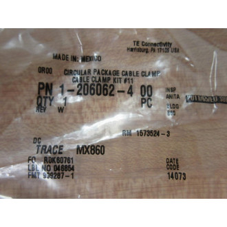 TE Connectivity 1-206062-4 Circular Cable Clamp 12060624 (Pack of 19)