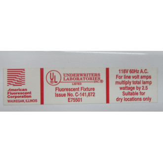 American Fluorescent 2V983 Light Fixture