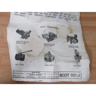 Scot 118.000.344C Ardox Motor Pump Repair Kit 118000344C