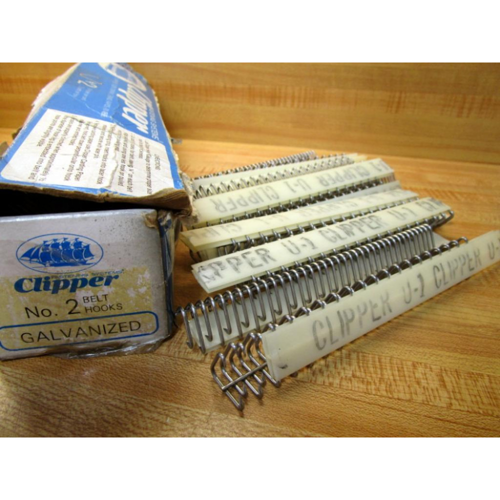 Clipper U-1 Belt Hook Fastener No. 2 (Pack of 12)