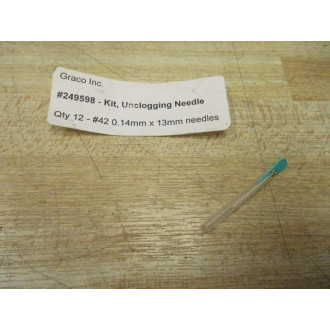 Graco 249598 Unclogging Needle Kit - New No Box
