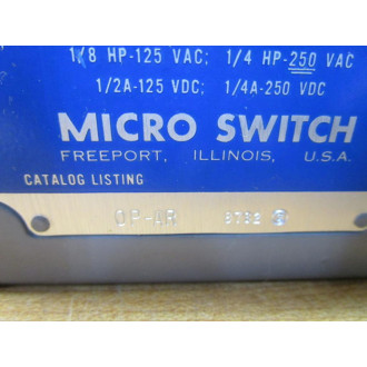 Micro Switch OP-AR Honeywell Limit Switch 0P-AR - New No Box