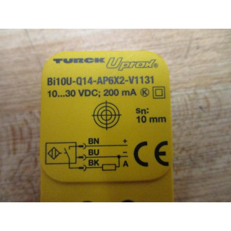 Turck Bi10U-Q14-AP6X2-V1131 Uprox Inductive Sensor - New No Box