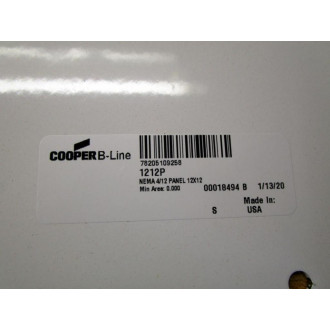 CooperB-Line 1212P NEMA 412 Panel (Pack of 10)