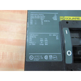 Square D FA34100 100A Circuit Breaker FA 100 - Used