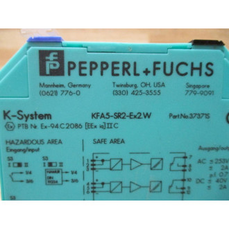 Pepperl + Fuchs KFA5-SR2-Ex2.W Switch Amplifier 37371S - New No Box