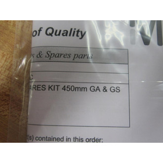 Millipore GL105508 Annual Spares Kit 400mm GA & GS
