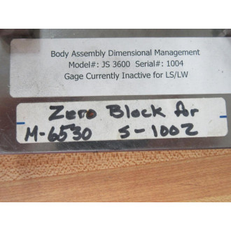JS M-3600 Zero Block M3600 - New No Box