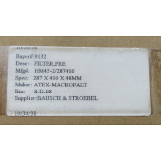 Atex HM45-2287400 Pre-Filter HM452287400