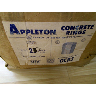 Appleton OCR3 Concrete Rings 54551 (Pack of 23)