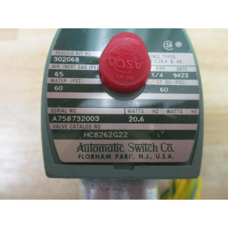 AscoRed Hat HC8262G22 Solenoid Valve - New No Box