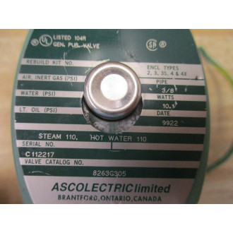 AscoRed Hat 8263G305 Solenoid Valve - Used