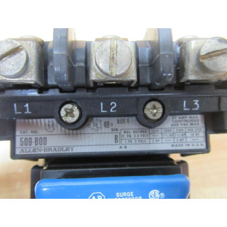 Allen Bradley 509-BOD Starter 509B0D Ser B W42185-801-01 - Used