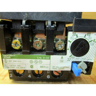 Sprecher + Schuh CTA 3-42 Thermal Overload Relay CTA342 - New No Box