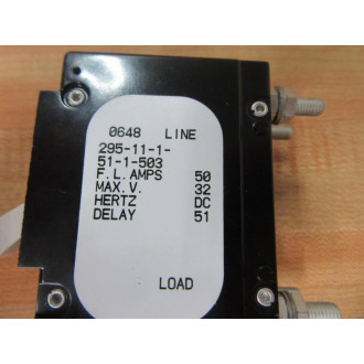 Airpax 295-11-1-51-503 50A Circuit Breaker 29511151503 - New No Box