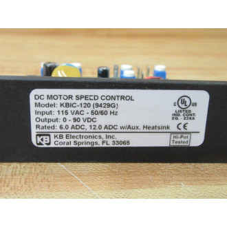 KB Electronics 9429G DC Motor Speed Control KBIC-120