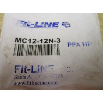 Fit-Line MC12-12N-3 FlareLINK Male Connector Fitting MC1212N3 Fit-Line MC12-12N-3 FlareLINK Male Connector Fitting MC1212N3