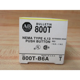 Allen Bradley 800T-B6A Push Button 800TB6A Series T w800T-XA