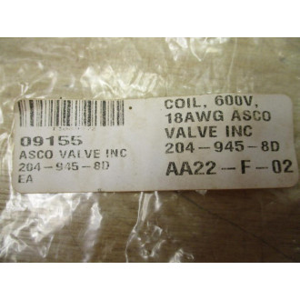 Asco 204-845-8D Solenoid Coil 2048458D