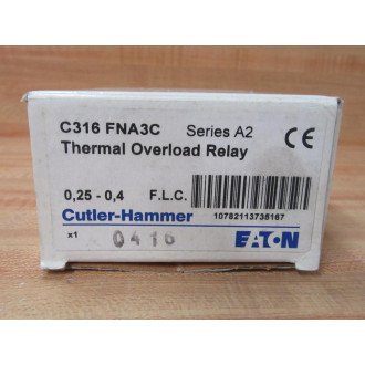 Cutler Hammer C316 FNA3C Eaton Thermal Overload Relay C316FNA3C