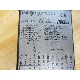 Red Lion LGPB0200 LGPB Legend Plus Batch Counter - Used