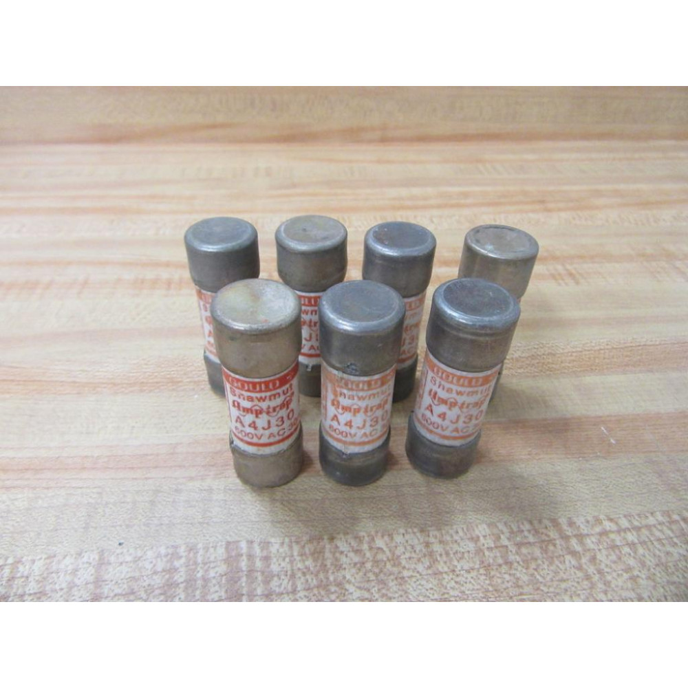 Gould Shawmut Ferraz A4J30 Mersen Amp-Trap Fuse (Pack of 7) - Used