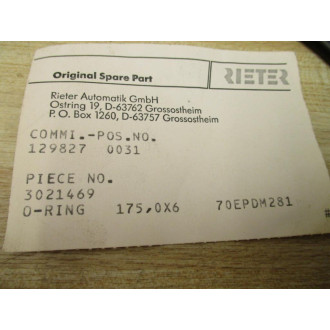 Rieter 3021469 O-Ring (Pack of 4) - New No Box