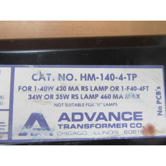 Advance HM-140-TP Rapid Start Ballast HM-140-4-TP
